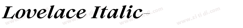 Lovelace Italic字体转换